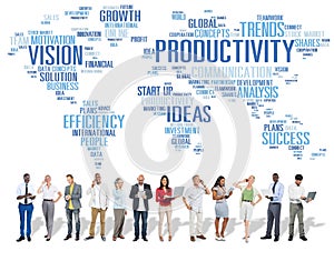 Productivity Mission Strategy Business World Vision Concept