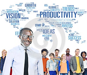 Productivity Mission Strategy Business World Vision Concept