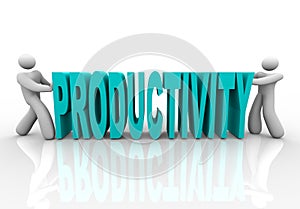 Productivity - People Push Word Together