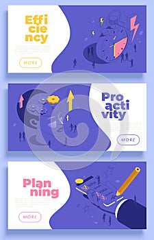 Productivity And Planning Banners