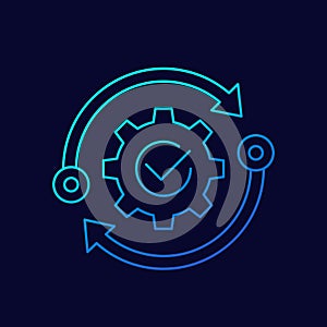 productivity and production capacity vector icon