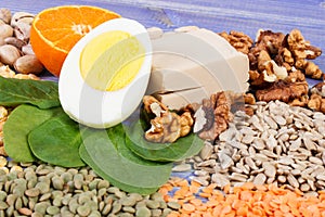 Products and ingredients containing vitamin B1 and dietary fiber, healthy nutrition