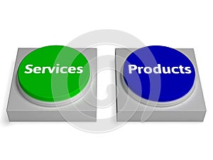 Products Services Buttons Shows Product Or Service