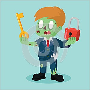 Profesion zombie character cute cartoon photo