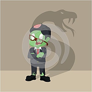 Profesion zombie character cute cartoon photo