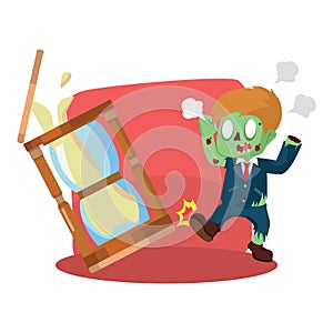 Profesion zombie character cute cartoon photo