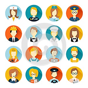 Profession avatar on circles photo