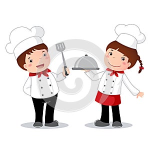 Profession costume of chef for kids photo