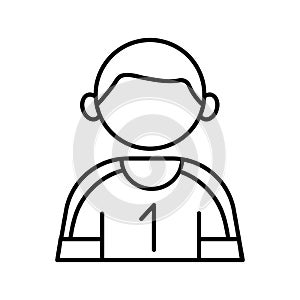 profession football player worker avatar line style icon