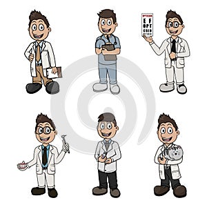 Profession Man Collection Color Illustration