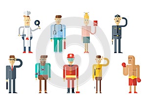 Profession people collection. Flat style design.