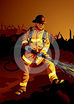 Profession set: Fire fighter