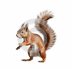 Professional 3d Illustration Of Red Squirrel In Motion