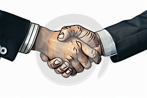 Profesionální dohoda dvě obchod lidé třesení ruky v dohoda 