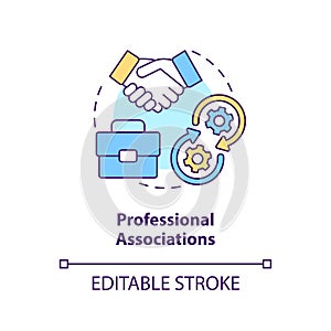 Professional associations concept icon