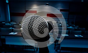 Professional Audio Microphone Grille selective focus