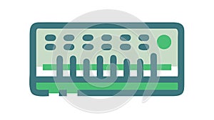 Professional Audio Mixer Control Panel Illustration, vector design Generative AI