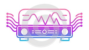 Professional Audio Mixer Control Panel, Sound Engineering, vector design Generative AI