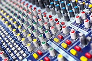 Professional audio mixing concole.