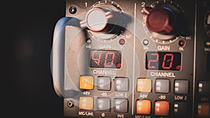 Professional preamp in studio