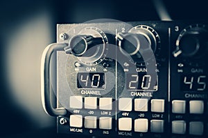 Professional preamp in studio