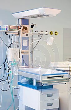 Professional baby care equipment in hospital