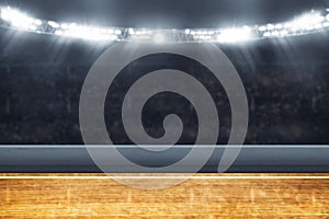 Professional basketball court arena background photo