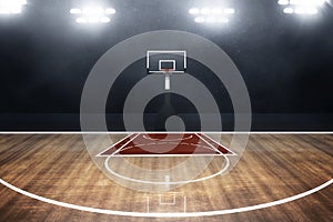 Professional basketball court arena backgrounds