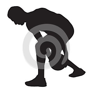 Professional basketball player silhouette with ball, vector illustration. Basketball crossover dribbling skills.