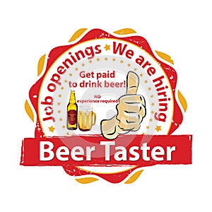 Professional Beer Taster. Job openings.