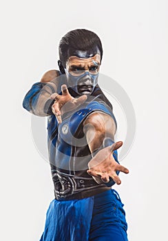 Professional bodyart Sub-Zero from Mortal Kombat