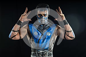 Professional bodyart Sub-Zero from Mortal Kombat photo