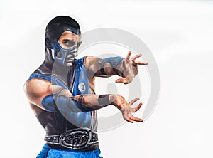 Professional bodyart Sub-Zero from Mortal Kombat