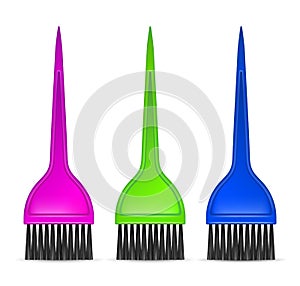 Professional brush for hair color and dye mixing. Brush kit double-sided hair color applicator hair bleach tinting for