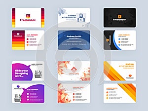 Professional Business Card Template or Visiting Card of Designers