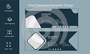 Professional Business Email Signature Template Design photo