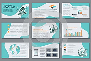 Professional business presentation vector template