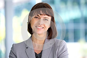 Professional business woman smiling outdoor photo