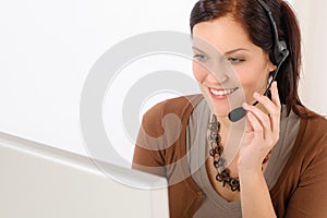 Professional call center representative woman