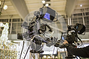 Professional camcorder for television broadcasting.