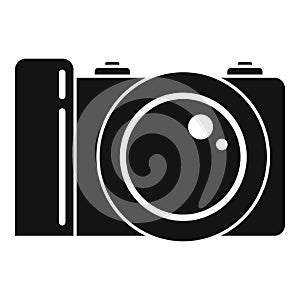 Professional camera icon simple vector. Photography camcorder