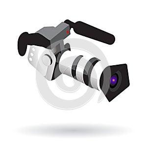 Professional camera isolated