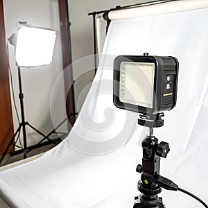 Camera Light Isolated on White Background