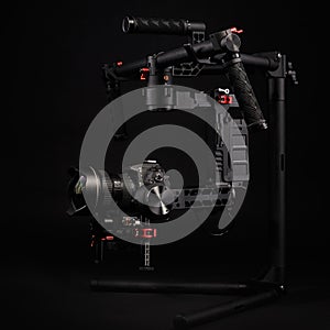 Professional camera set on a 3-axis gimbal