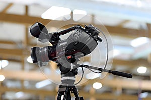 Professional camera in the studio