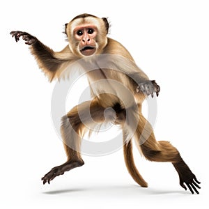 Professional Capuchin Monkey Photo In 8k Uhd - Realistic Full Body Shot