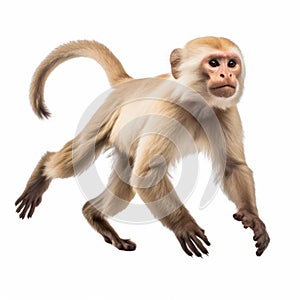 Professional Capuchin Monkey Photo In Full Body Movement - 8k Uhd