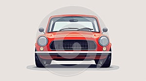 Professional Car Front View Vector Illustration for Graphic Design Projects