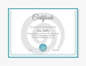 Professional Certificate Design Vector for Appreciation of Achievers