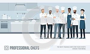 Professional chefs in the kitchen
